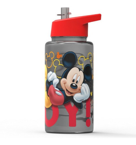 Imagen 2 de 3 de Botella Deportiva Plástico Mickey - Strow Top - 500 Ml