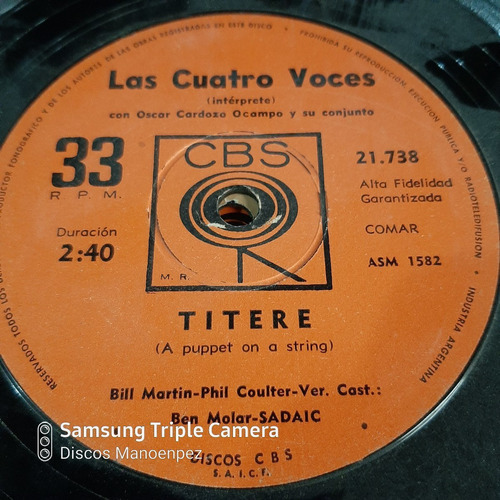 Simple Las Cuatro Voces Con Oscar Cardozo Ocampo Cbs C15