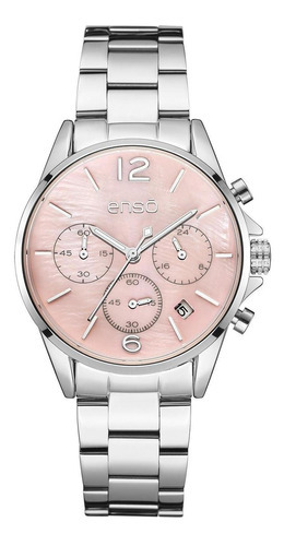 Reloj De Pulsera Enso Mujer Ew1047l1 Plateado Color del fondo Rosa