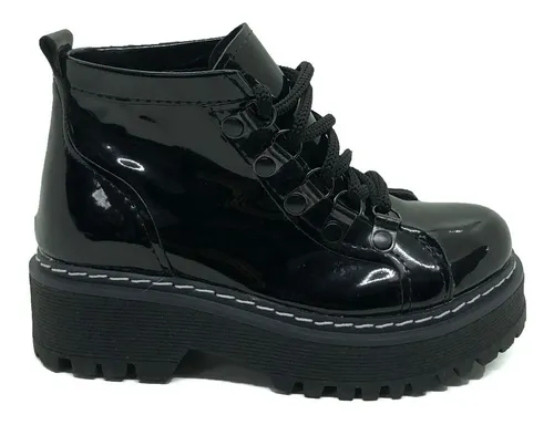 Borcegos charol plataforma hot sale