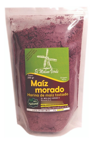 Imagen 1 de 3 de Harina De Maíz Morado X 250gr