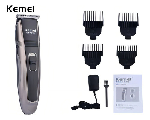 Maquina De Acabamento Corte De Cabelo E Barba Kemei Km Pg104