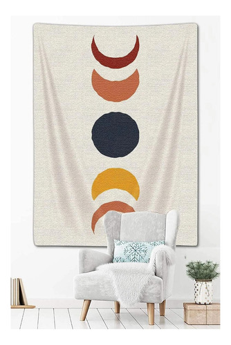Jawo Boho Moon Phase Tapestry Vertical, Tapiz De Tapices De
