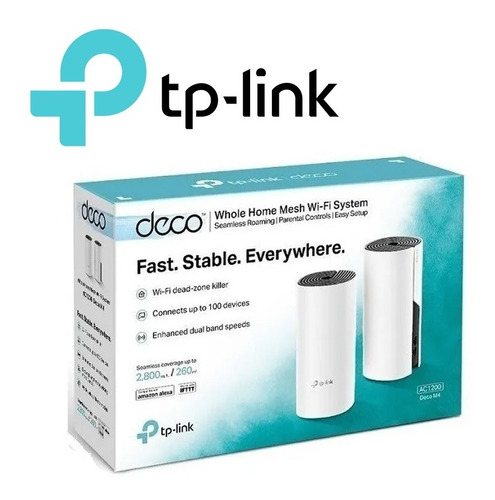 Tp-link Deco M4 Sistema Mesh Wifi Ac1200 Gigabit 2- Pack