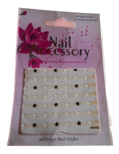 Sticker 3d Uñas Calcomania Nail Accesorio Design Estrella 