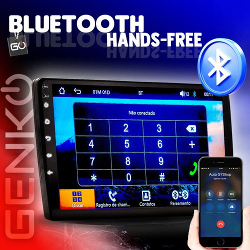 Multimídia Bluetooth Carplay Espelha Sem Fio Corolla 9p Kit