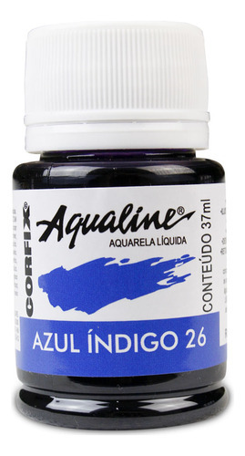 Tinta Aquarela Aqualine Corfix 37ml Cor Azul Indigo - 26