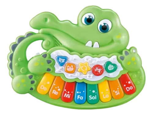 Juguete Teclado Interactivo Bebes Animales Sonido Niños Cocodrilo Verde