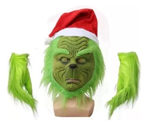 Traje Navideño De Papá Noel Grinch De 7 Piezas