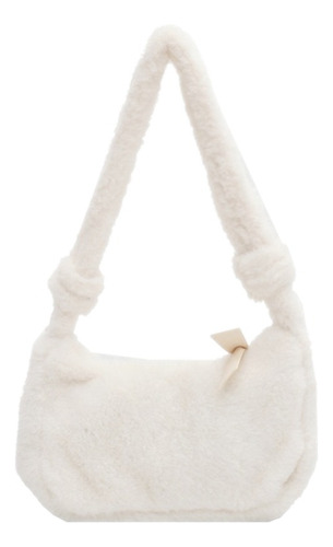 Peluche Bolso Para Un Solo Hombro Color Sólido Ocio Moda Bol