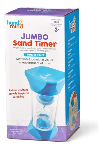 Cronómetro Visual Sand Timer Hand2mind Jumbo De 1 Minuto Par