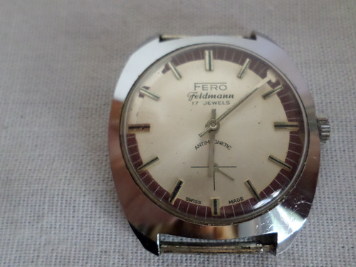 Antiguo Reloj A Cuerda Fero Feldman 51137 A Reparar 3,5 Diam