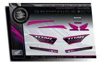 Comprar Calcos Honda New Titan Cg 150 Moto Negra - Var. Magenta