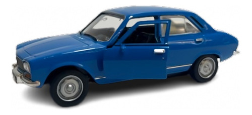 Peugeot 504 De 1975 Azul. Auto Miniatura. Welly Escala 1:34