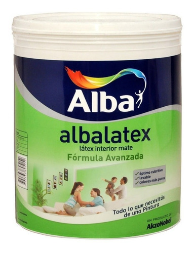 Albalatex Pintura Latex Interior Mate X 1 Lts Superlavable