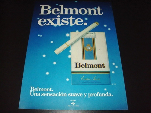(pb034) Publicidad Clipping Cigarrillos Belmont * 1979