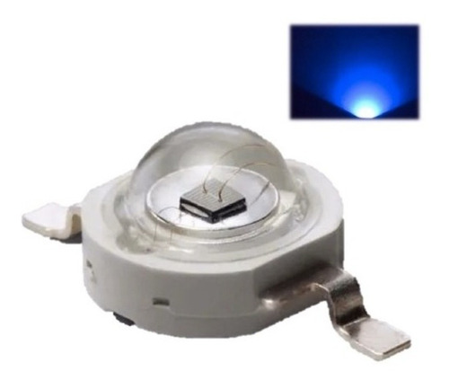 Imagen 1 de 3 de Led 1w Epistar Royal Blue Alta Potencia 10 Piezas