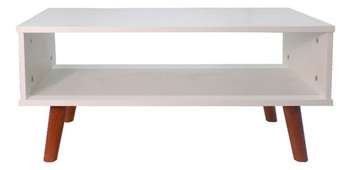 Mesa De Centro Minimalista Moderna Living Room Vintage Color Blanco Absoluto