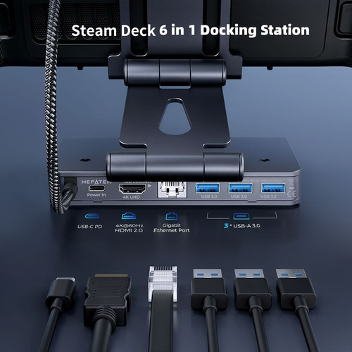Estación De Acoplamiento Para Steam Deck Oled/rog Ally X/leg