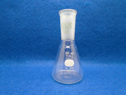 Matraz Erlenmeyer Boca Angosta Con Junta 19/38 De 50 Ml