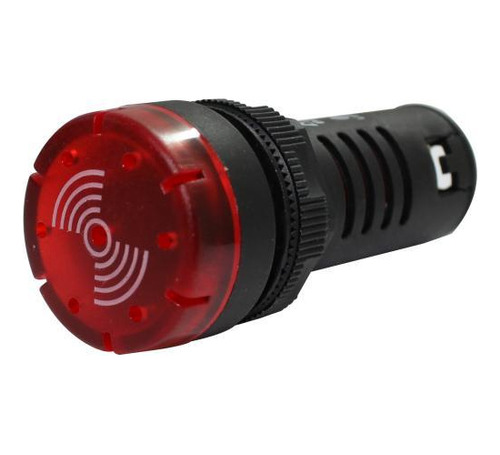 Sirene E Luz Emergência 220v Vermelho 22mm Bz Metaltex