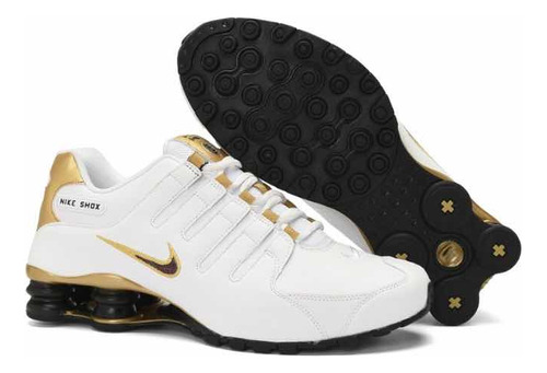 Nike Shox Nz White And Gold Original Talla: 8 Usa 26 Cm