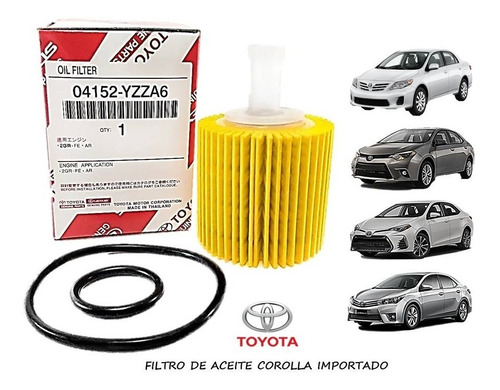 Filtro De Aceite Toyota Corolla Importado Yzza6 
