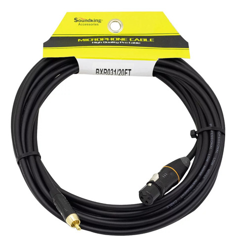 Cable Para Micrófono Jack Xlr A Plug Rca 20ft Bxr031/20ft