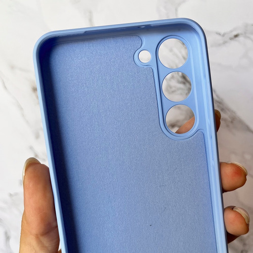 Funda Silicona Cubre Cámara Para Samsung S25/ S25plus/ Ultra Celeste S25