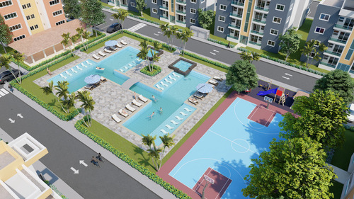 Imagen 3 de 15 de Apartamentos 3hab Listos 2025 C/areas Social, Piscina, Parque Infantil, Cancha Deportiva Y Jardines En Veron - Punta Cana