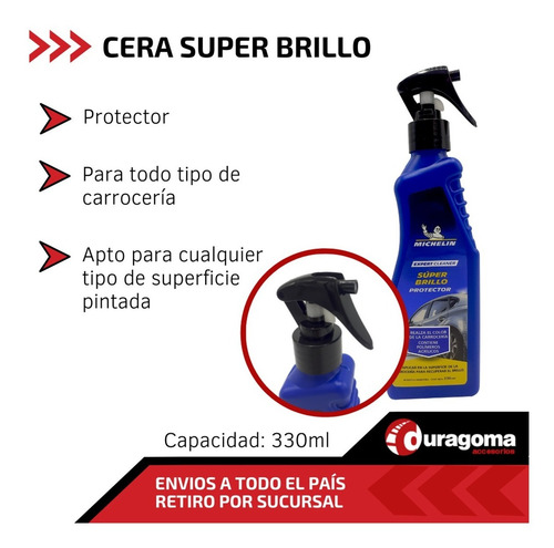 Imagen 2 de 5 de Super Brillo Protector Michelin Cera Acrílica