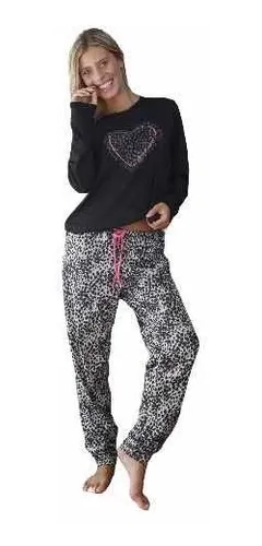 boca entrar Incontable Pijama Invierno Mujer Modal C Animal Print Doncelle 1301-22