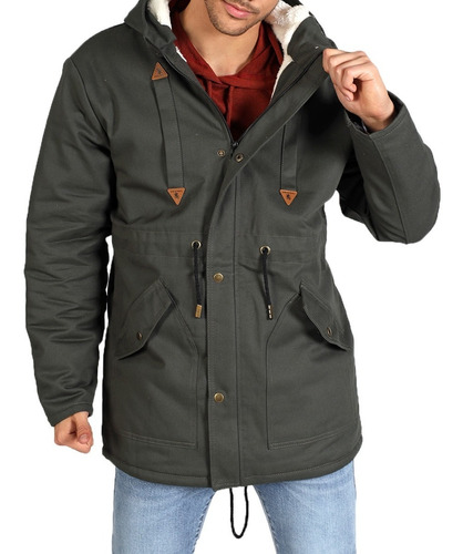 Parka Hombre Gabardina Campera Grande Con Capucha Nueva Moda