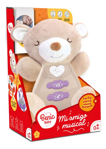 Peluche Osito Benic Baby Con Luces Y Sonidos