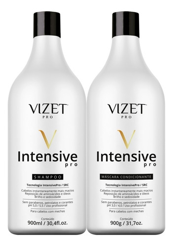 Combo Shampoo + Máscara Condicion Intensive Pro Vizet 900ml