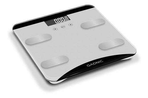 Balanza Eléctrica Digital Gadnic Para Personas Medidor Peso Color Gris