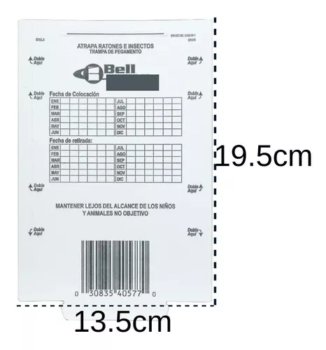 Tradineur - Trampa Adhesiva para Ratones e Insecto - 2 Unidades - No Tóxico  - Fácil colocación