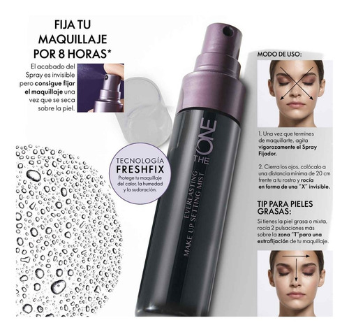 Fijador De Maquillaje En Spray Oriflame The One | Cuotas sin interés Fijador De Maquillaje En Spray Oriflame The One | Cuotas sin interés