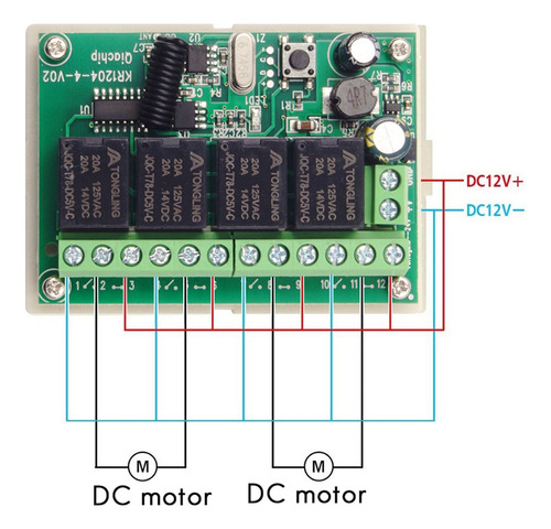 Interruptor De Control Remoto Dc12v 24v 4 Canales 433m