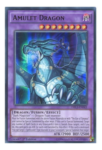 Yugioh: Drl3-en043 1st Ed Amulet Dragon Ultra Rare Card-(yu-