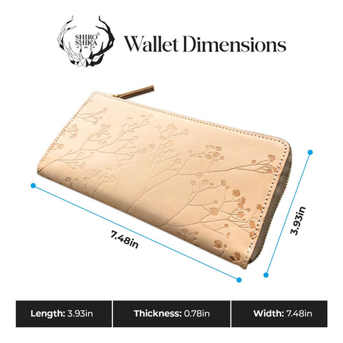 Shiroshika Ssa04 Cartera Larga De Cuero Para Mujer Cartera L