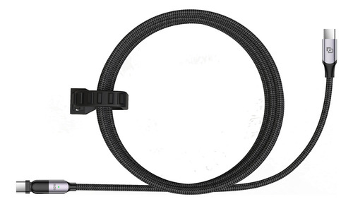 Cable Usb-c A Usb-c 60w Giratorio De 2mt Rugged Dusted Negro