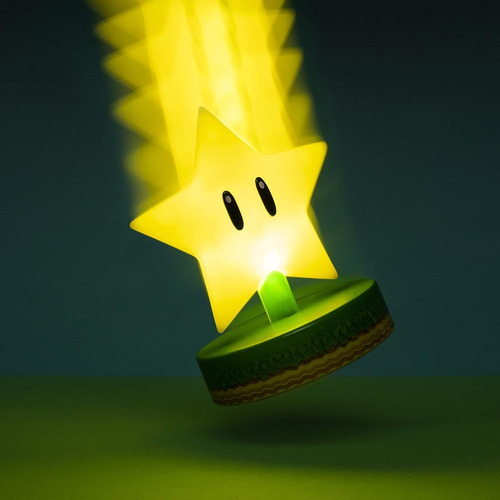 Lampara Super Marios Icono De Super Estrella Negro Amarillo