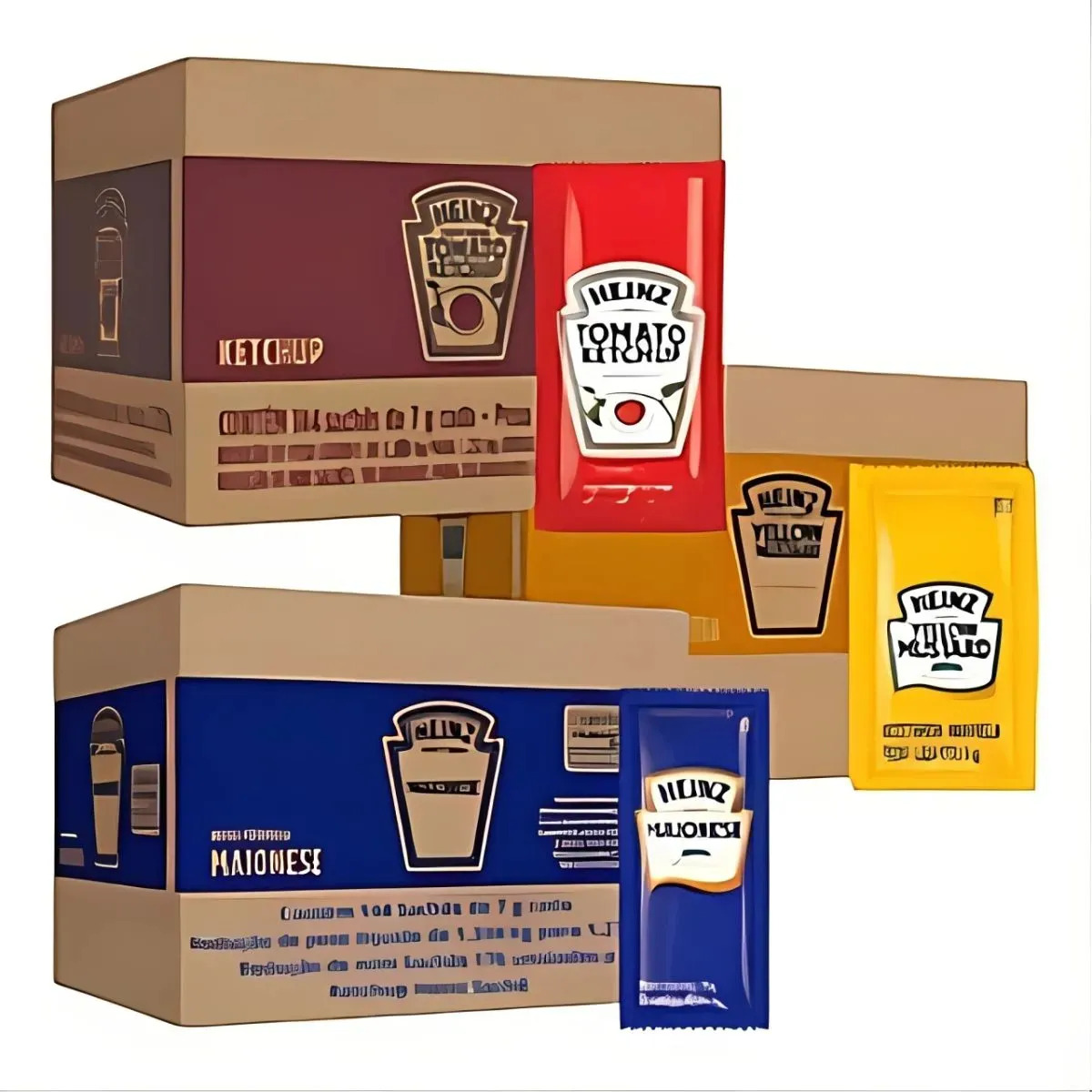 Kit Ketchup Mostarda E Maionese Heinz 432 Sachês