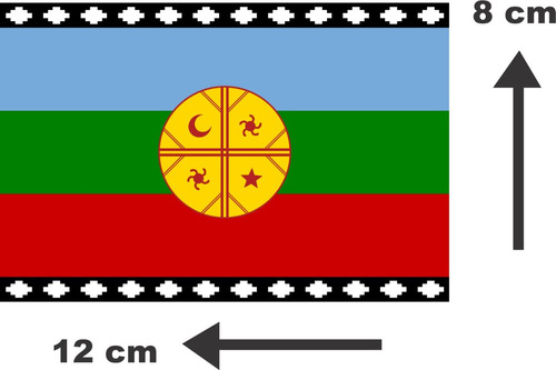 Sticker Adhesivo Bandera Mapuche