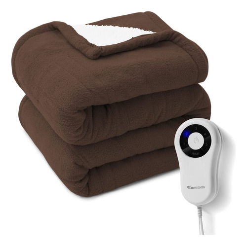 Manta Eléctrica Sherpa 50x60 Pulgadas 5 Niveles Calefacción Chocolate Nombre Del Diseño