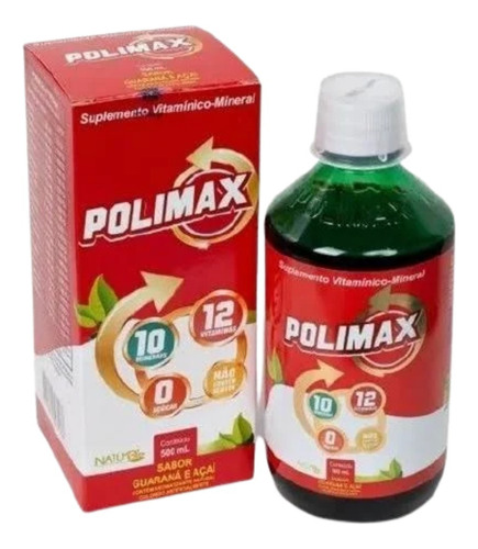 Polimax Suplemento Vitamínico Sabor Guaraná E Açaí 500ml