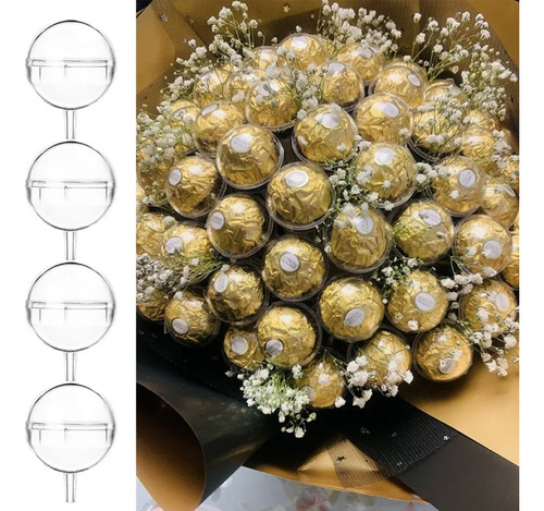 25 Uni Sweet Ball Acrílico Transp 4 Cm - Buque Festas