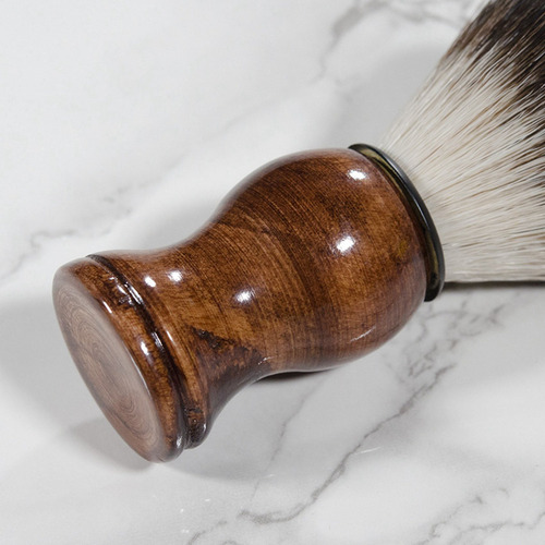 2 Limpiadores De Barba Facial Con Mango De Madera Para Afeit