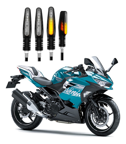 Kit 4 Setas Sequenciais P25b Ninja 650r 2008 2009 2010 2011